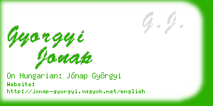 gyorgyi jonap business card