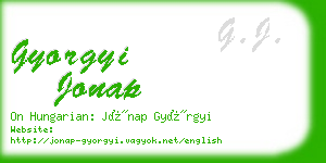 gyorgyi jonap business card